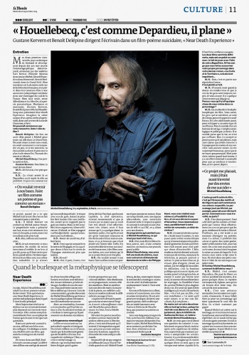 Michel Houllebecq in the  LE MONDE Magazine 