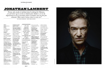 Jonathan Lambert dans LUI