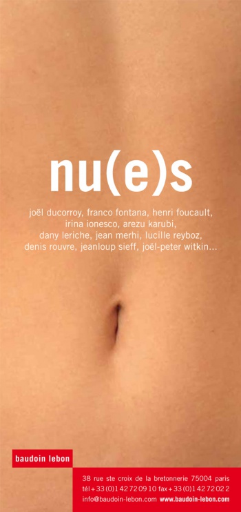 Exposition « Nues » à la Galerie Baudoin Lebon